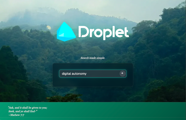 Droplet Websearch